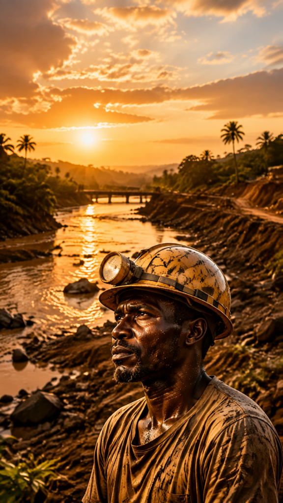 01 ghana miner and river 4k